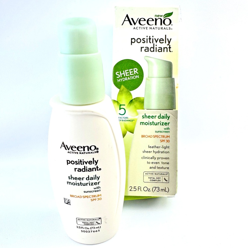 Aveeno Positively Radiant Sheer Daily Moisturizing Lotion 2.5oz SPF 30 Cream Gel